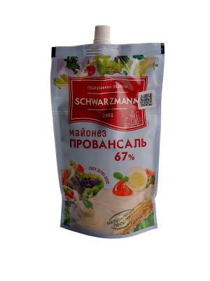 Майонез ШВАРЦМАН Провансаль 67% 400мл дой-пак