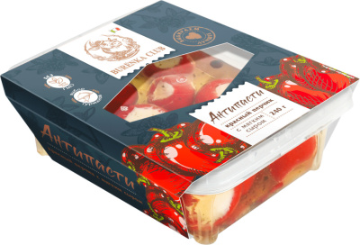 Антипасти БУРЁНКА КЛАБ красный перчик с мягким сливочным сыром в масле 240г