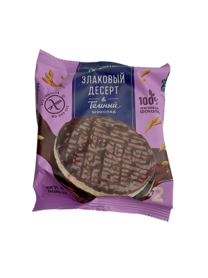 Злаковый десерт с тёмным шоколадом рисовый 34г