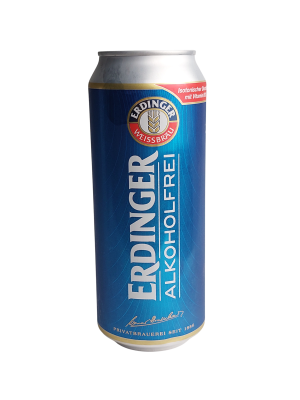 Пиво ЭРДИНГЕР безалкогольное 0,5л ж/б
