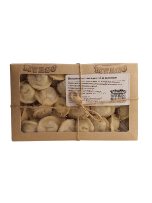 Пельмени ТЕСТО МЯСО говядина с зеленью 500г