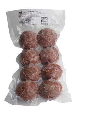 Тефтели ТЕСТО МЯСО мясные с рисом 600г