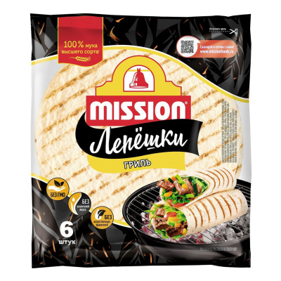 Лепешка гриль Mission, 6шт. 250гр.