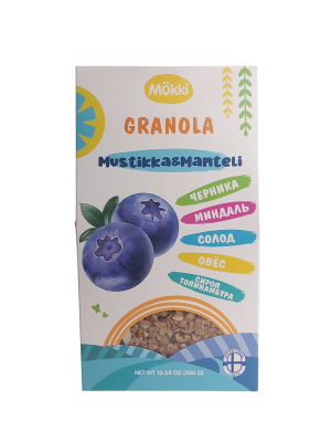 Гранола Черника-миндаль Mokki, 300гр