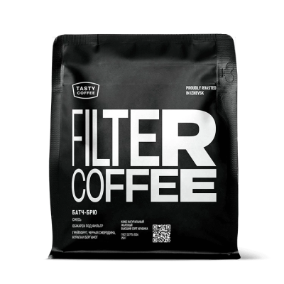 Кофе молотый Tasty 100% ар., Батч-Брю, (смесь сортов для фильтра), 250гр.