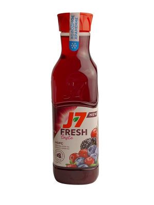 Морс J7 Fresh taste Клюква, черника, черноплодная рябина, ежевика 0,85л пэт