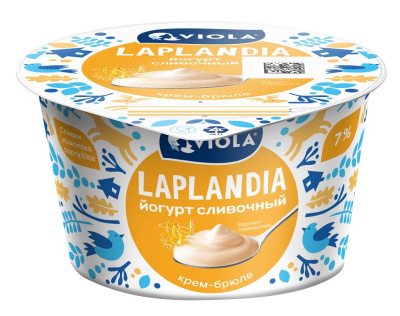 Йогурт ВИОЛА Лапландия крем брюле 7,2% 180г