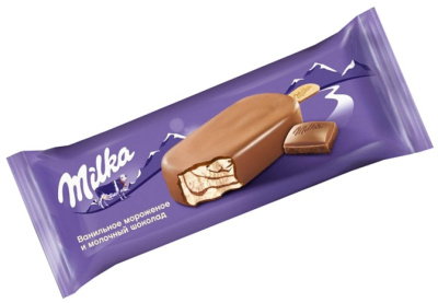 Мороженое Milka® эскимо ванильное в мол. шоколаде, 62 г