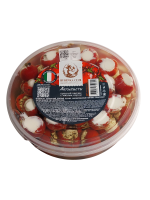 Антипасти БУРЁНКА КЛАБ балканский красный перчик с мягким сливочным сыром в масле 500г