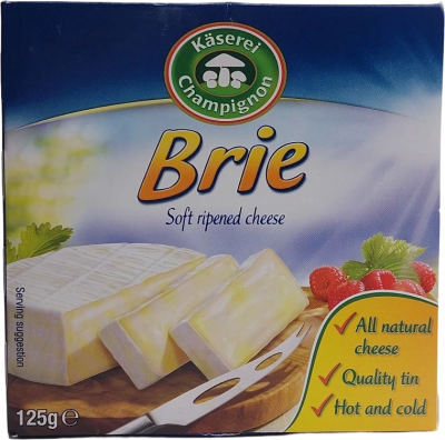 Сыр Бри мягкий с белой плесенью 125 гр. м.д.ж. 50 % Kaserei Champignon