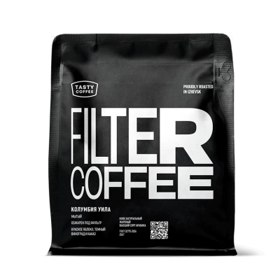 Кофе молотый Tasty Колумбия Уила, 100 % ар., (моносорт для фильтра), 250гр.