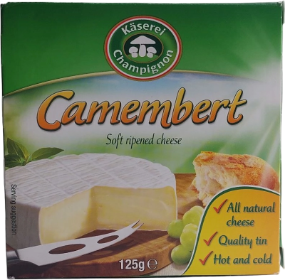 Сыр Камамбер мягкий с белой плесенью 125 гр. м.д.ж. 50 % Kaeserei Champgnon
