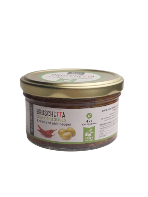 Брускетта из оливок Халкидики со жгучим перцем буково, Греция, ст. банка, 150г
