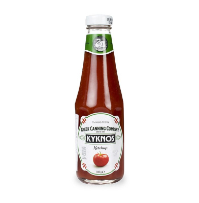 Кетчуп сладкий томатный Kyknos. 330гр. ст.б. Греция