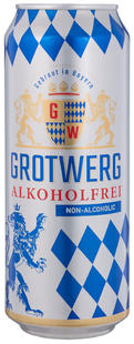 Пиво ГРОТВЕРГ светлое пастеризованное фильтр. безалкогольное 0,5л ж/б