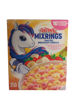 Колечки Krosby со вкусом банана и клубники 250гр