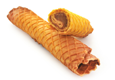 Вафельные трубочки с вареной сгущенкой сдобные, вес Северная столица