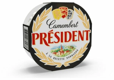 Сыр Камамбер мягкий с белой плесенью 45% Президент, 125гр