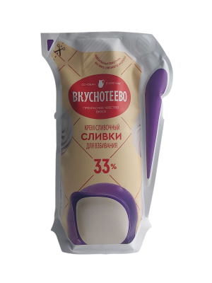 Крем ВКУСНОТЕЕВО Сливки для взбивания 33% 250г