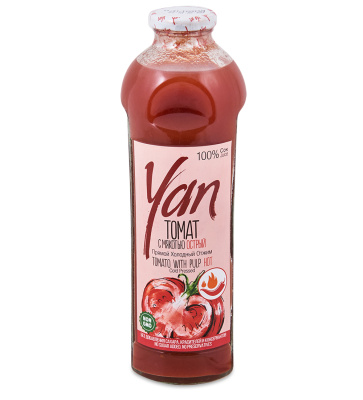 Сок Yan Томатный с мякотью острый 930мл, Армения