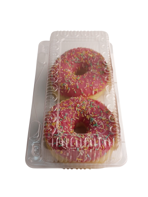 Пончик Strawberry с клубничной начинкой 70гр. ™Стоксон (цена за 1 штуку)