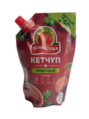 Кетчуп томатный Помидорка, 350гр. дойпак