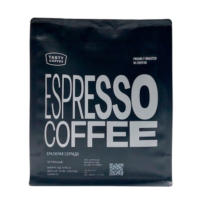 Кофе в зернах Tasty 100 % ар Бразилия Серрадо (моно, эспрессо),  250г