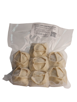 Манты ТЕСТО МЯСО с рубленной бараниной 500г