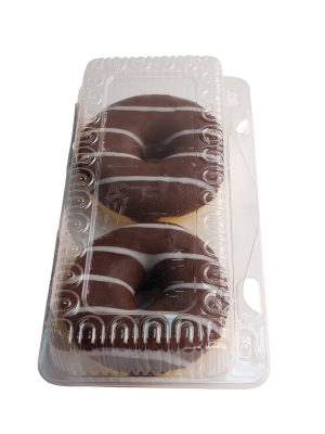 Пончик Stripe в какао глазури 55 гр ™Стоксон (цена за 1 штуку)