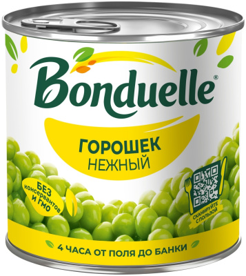 Горошек зеленый Бондюэль Нежный, 400гр ж/б