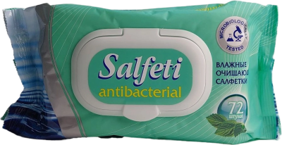 Влажные салфетки Salfeti антибактериальные 72шт