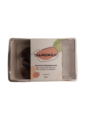 Булочки ТАК МОЖНО бородинские 6 штук 240г