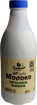 Молоко ЛЮБОНИ 4,2% 0,9л