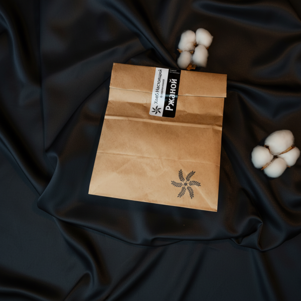 Хлеб на закваске Ржаной цельнозерновой бездрожжевой BIO' Hleb, (черный) 600гр