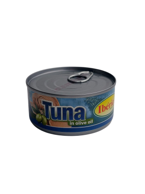 Тунец полосатый ИБЕРИКА филе-кусочки в оливковом масле 160 г. ж/б