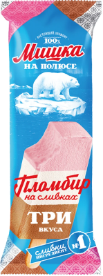 Мороженое МИШКА НА ПОЛЮСЕ Три вкуса 70г эскимо