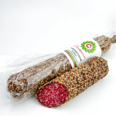 Колбаса сырокопченая Праздничная в/с разноцветн. специи, ТМ Снежана