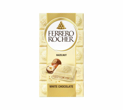 Шоколад FERRERO ROCHER Белый с фундуком 90г.