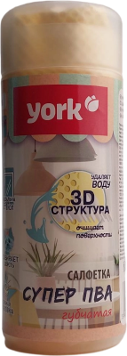 Салфетка супер ПВА губчатая 43х32см. York