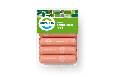 Сосиски Сливочные ГОСТ, вес ТМ Окраина