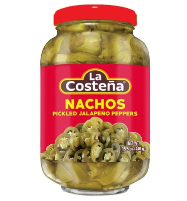 Перец ЛА КОСТЕНЬЯ Халапеньо резанный кружочками 440г ст/б