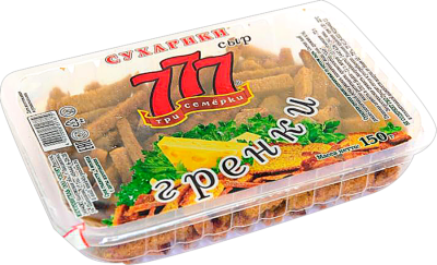 Гренки 777 Сыр, 150 гр контейнер