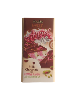 Шоколад белый ANGEL HAIR Beyoglu с фисташковой начинкой и пишмание, 170гр.