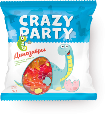 Мармелад жевательный фигурный Динозавры, 70г Азовская КФ