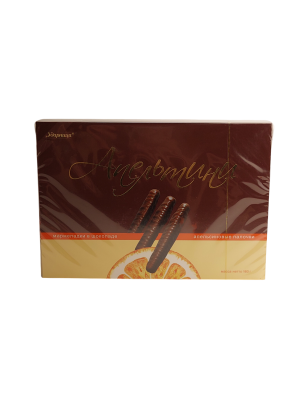 Мармелад в шоколаде "Апельсиновые палочки Апельтини" "Ударница" 160г