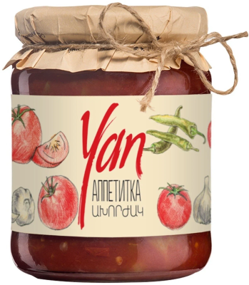 Аппетитка 485г стеклянная банка Yan