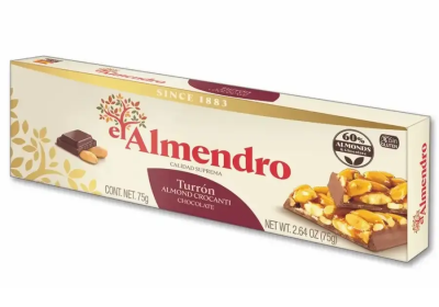Туррон El Almendro™ Хрустящий миндальный с шоколадом 75г.