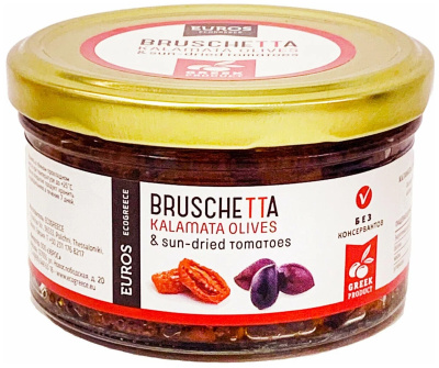 Брускетта ЭЛЬ ГРЕКО из оливок Каламата с вялеными томатами 150г