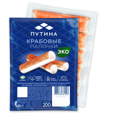 Крабовые палочки (имитация) ЭКО 200 г Путина