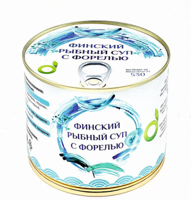 Финский рыбный суп с форелью 530г ж/б ЭКОФУД 